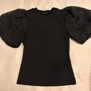 Jealous Tomato Black Puff Sleeve Blouse